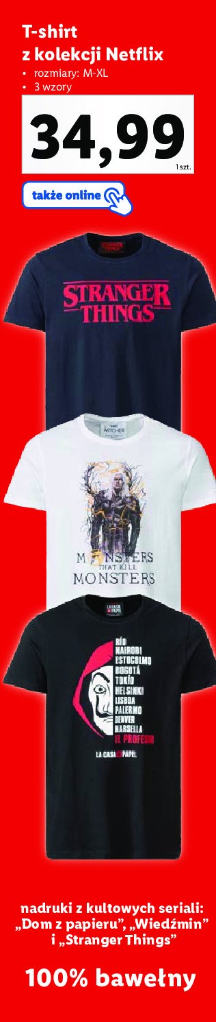 T-shirt męski m-xl netflix promocja