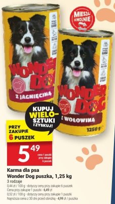 Karma dla psa Wonder Dog puszka, 1,25 kg promocja w Twój Market