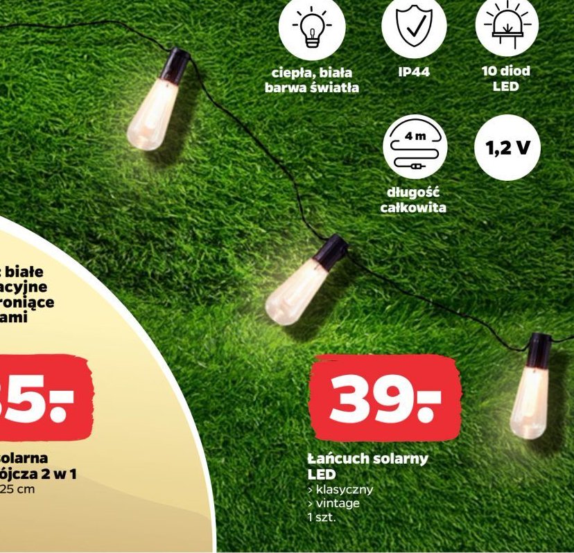 Łańcuch solarny led promocja w Netto