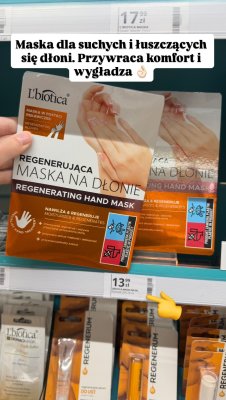 Maska na dłonie L'biotica regenerująca promocja w Hebe
