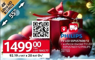 Telewizor Philips TV LED 50PUS7608/12 promocja w Selgros