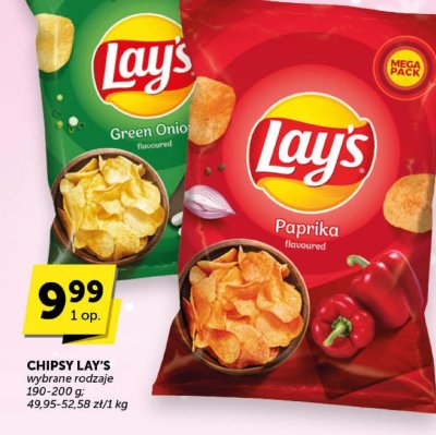 Chipsy Lay's wybrane rodzaje promocja w ABC