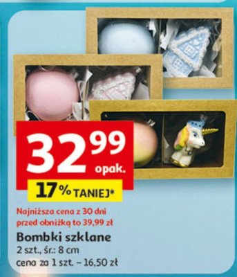 Bombki szklane promocja w Auchan