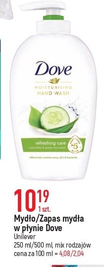 Myd艂o w p艂ynie cucumber and green tea scent Dove caring hand wash promocja