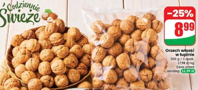 Orzech włoski w łupinie promocja w Dino