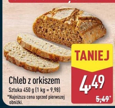 Chleb z orkiszem promocja w Aldi