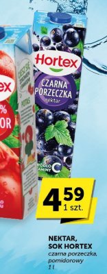 Nektar, sok Hortex czarna porzeczka, pomidorowy promocja w ABC