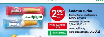 Lody rurka śmietankowa Nordis promocja w Żabka