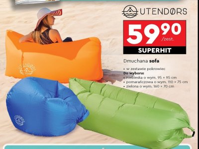 Sofa dmuchana niebieska Utendors promocja
