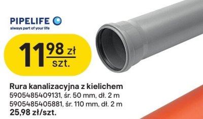 Rura kanalizacyjna z kielichem promocja w Castorama