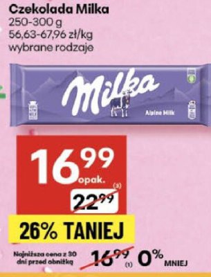 Czekolada Milka promocja w Delikatesy Centrum