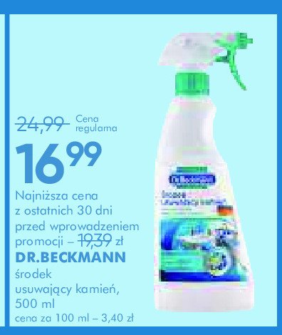 Środek usuwający kamień Dr. beckmann promocja w Super-Pharm