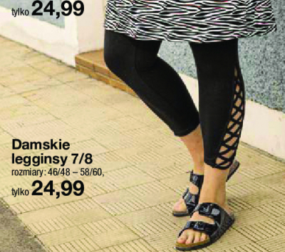 Legginsy damskie 7/8 rozm. 58-60 promocja w Woolworth