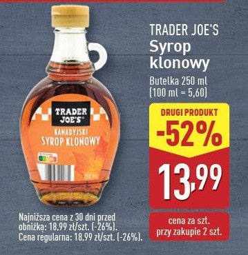 Syrop klonowy Trader joe's promocja