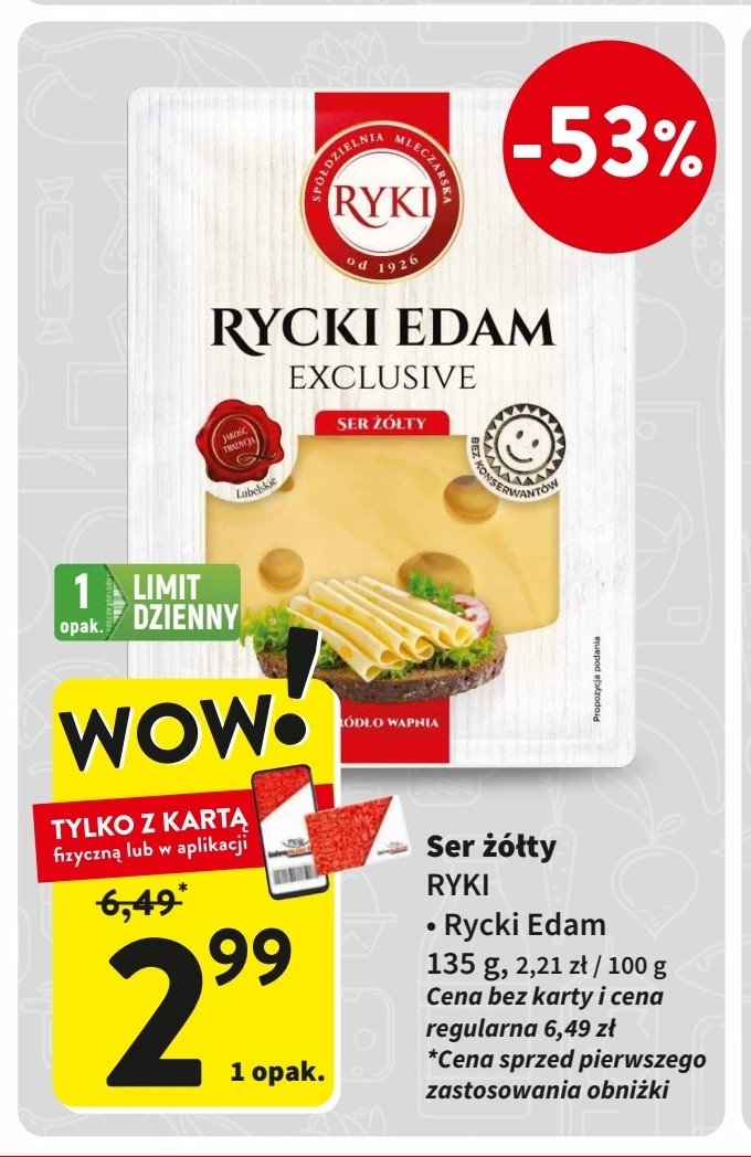 Ser rycki edam exclusive Ryki promocja w Intermarche