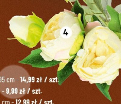 Kwiat sztuczny trzy główki promocja w POLOmarket