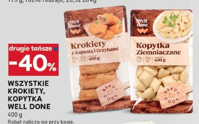 Krokiety z kapustą i grzybami Well Done promocja w Stokrotka