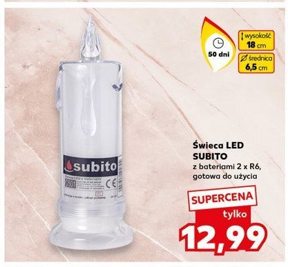 Świeca led 50 dni Subito promocja