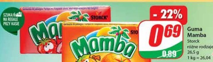 Guma rozpuszczalna pomarańczowa MAMBA MAGIC promocja