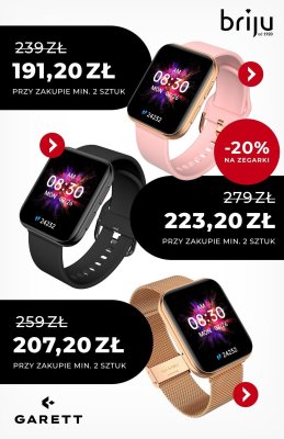 Smartwatch czarny promocja w Briju