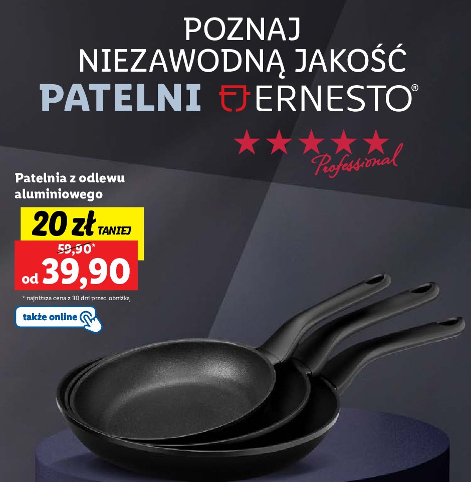 Patelnia z odlewu aluminium 20 cm Ernesto promocja
