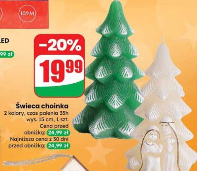 Świeca choinka promocja w Dino