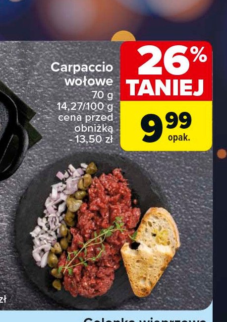 Carpaccio wołowe promocja w Carrefour Market