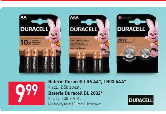 Bateria dl2032 Duracell promocja