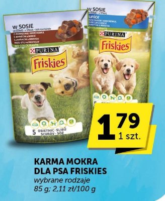 Karma mokra dla psa Friskies wybrane rodzaje 85 g promocja w Euro Sklep