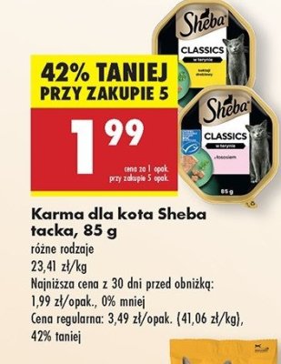 Karma dla kota z łososiem Sheba classics promocja