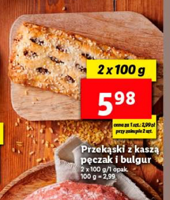 Przekąska z kaszą pęczak i bulgur promocja