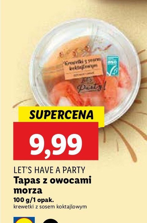 Krewetki z sosem koktajlowym Let's have a party! promocja