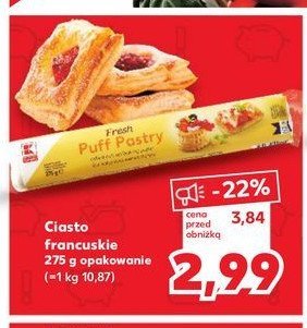 Ciasto francuskie K-classic promocja w Kaufland