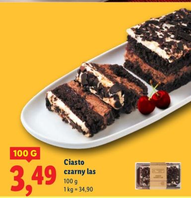 Ciasto czarny las promocja w Lidl