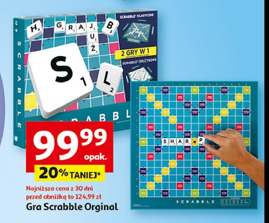 Gra scrabble original Mattel promocja