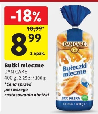 Bułki mleczne DAN CAKE promocja w Intermarche
