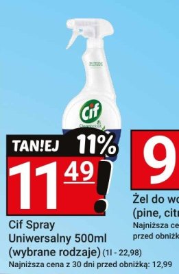 Spray Cif Spray Uniwersalny 500ml (wybrane rodzaje) promocja w Hitpol