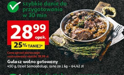 Gulasz wolno gotowany 450 g Dział Samoobsługi promocja w Auchan