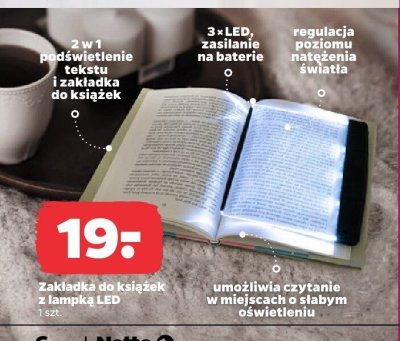 Zakładka do książek z lampką LED promocja w Netto