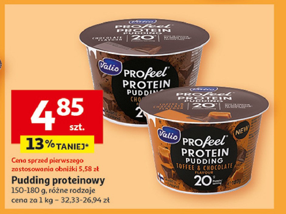 Pudding proteinowy czekolada i toffi Valio promocja