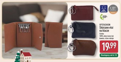 Etui UP2FASHION Skórzane etui na klucze promocja w Aldi