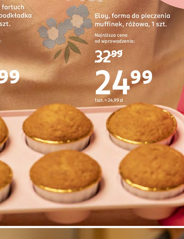 Forma do pieczenia muffinek różowa Eloy promocja w Rossmann