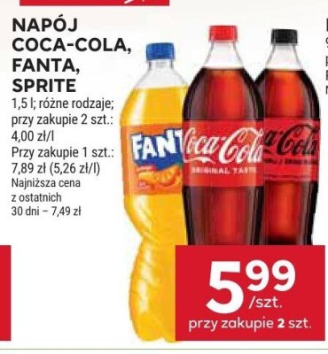 Napój gazowany 1,5 l promocja w Stokrotka