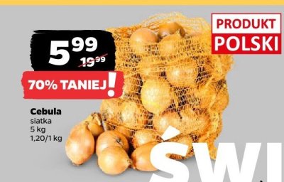 Cebula siatka 5 kg promocja w Netto