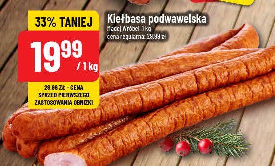 Kiełbasa podwawelska Madej & wróbel promocja w POLOmarket