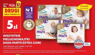 Pieluchomajtki Dada Pants Extra Care rozmiar 4 Maxi promocja w Biedronka