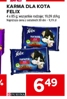 Karma dla kota wołowina i kurczak Purina felix fantastic promocja