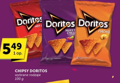 Chipsy Doritos wybrane rodzaje promocja w Groszek