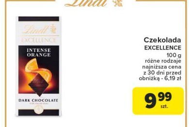 Czekolada orange intense Lindt excellence promocja w Carrefour