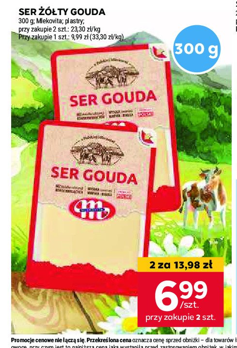 Ser gouda plastry Mlekovita promocja w Stokrotka